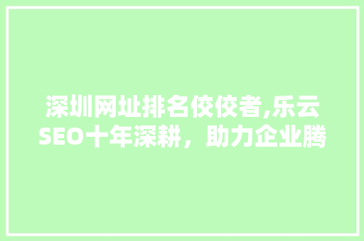 深圳网址排名佼佼者,乐云SEO十年深耕，助力企业腾飞
