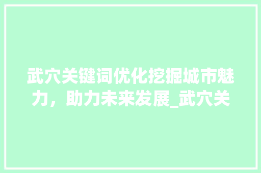 武穴关键词优化挖掘城市魅力，助力未来发展_武穴关键词优化对比