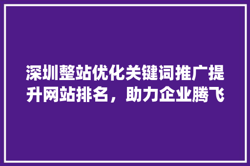 深圳整站优化关键词推广提升网站排名，助力企业腾飞_深圳整站优化关键词推广
