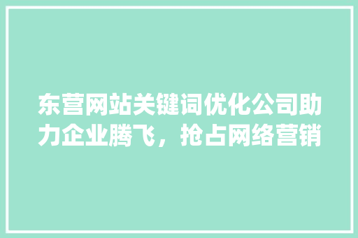 东营网站关键词优化公司助力企业腾飞，抢占网络营销制高点_东营网站关键词优化公司