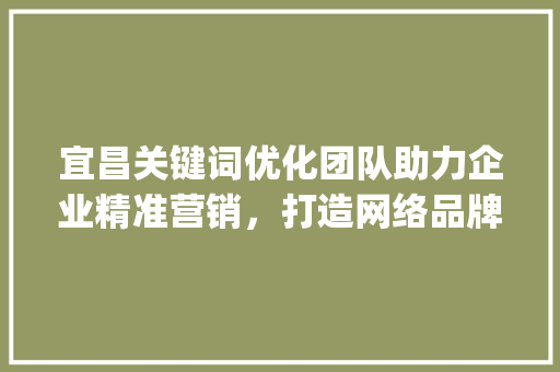 宜昌关键词优化团队助力企业精准营销，打造网络品牌新高度_宜昌关键词优化团队推广