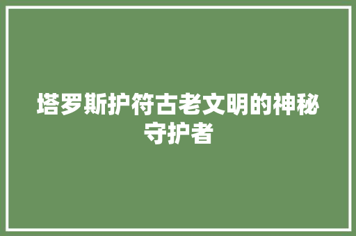 塔罗斯护符古老文明的神秘守护者
