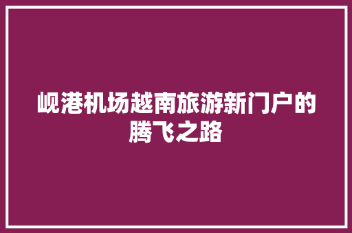 岘港机场越南旅游新门户的腾飞之路