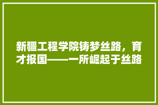 新疆工程学院铸梦丝路，育才报国——一所崛起于丝路明珠的工程技术院校