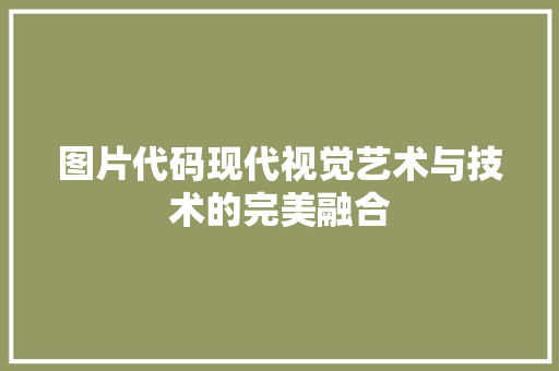 图片代码现代视觉艺术与技术的完美融合