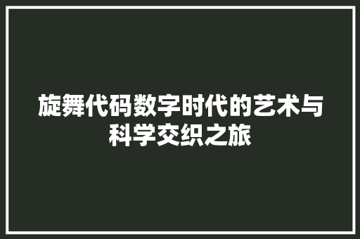 旋舞代码数字时代的艺术与科学交织之旅