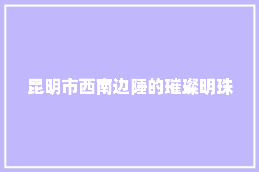 昆明市西南边陲的璀璨明珠