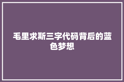 毛里求斯三字代码背后的蓝色梦想