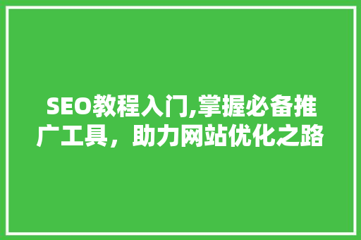 SEO教程入门,掌握必备推广工具，助力网站优化之路